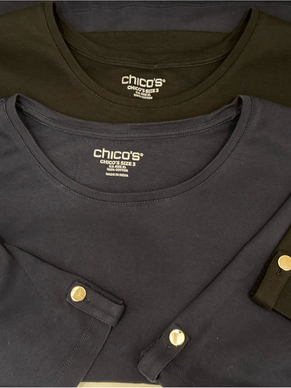 Chico's Set of 2  Cotton T-Shirts
